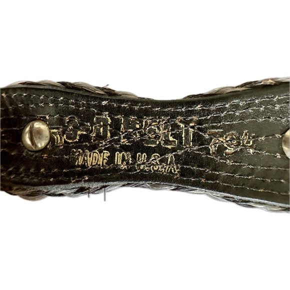 3D Belt Company Choncho Braided Black Leather Unisex Size 28 Belt New with Tags - Picture 5 of 6